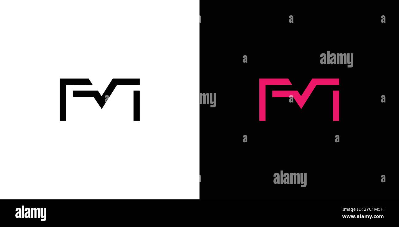 Design moderno e sofisticato con logo FM Illustrazione Vettoriale