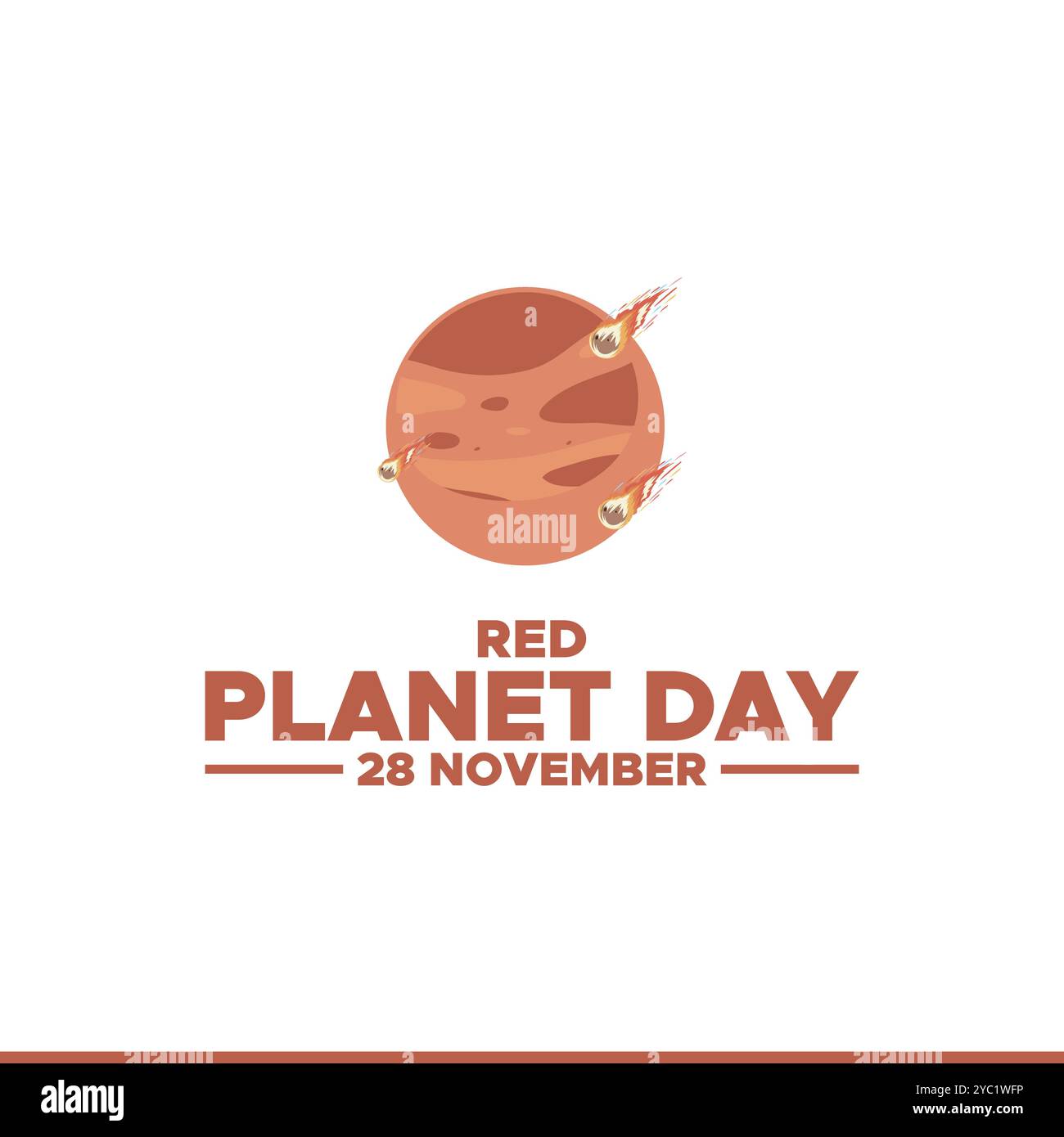 Grafica vettoriale del Red Planet Day, ideale per la celebrazione nazionale del Red Planet Day. design piatto. design del volantino.illustrazione piatta. Illustrazione Vettoriale