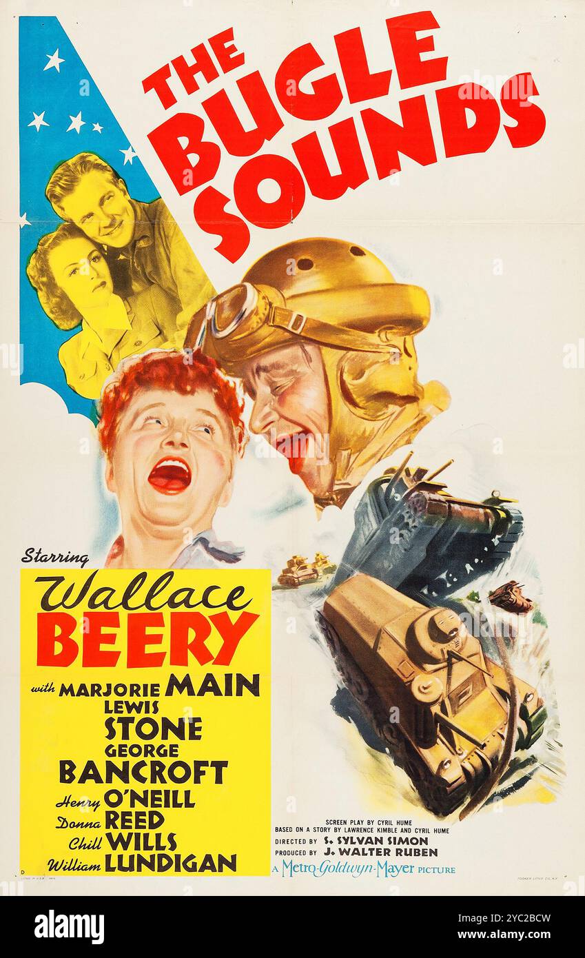 The Bugle Sounds (MGM, 1942). Wallace Beery, Marjorie Main - poster cinematografico degli anni '1940 Foto Stock