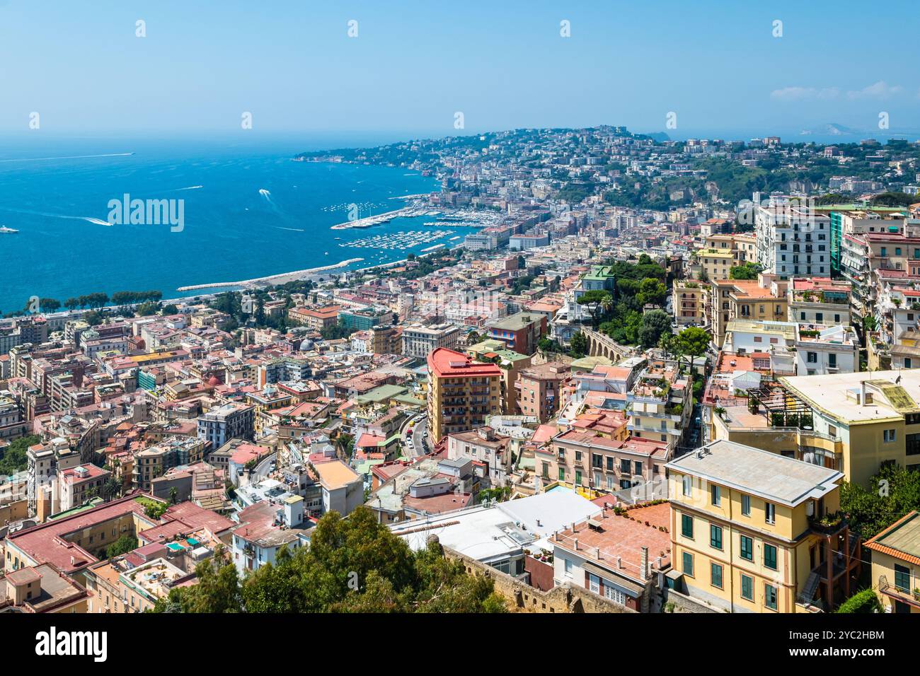 Città di Napoli, Italia. Vista aerea Foto Stock
