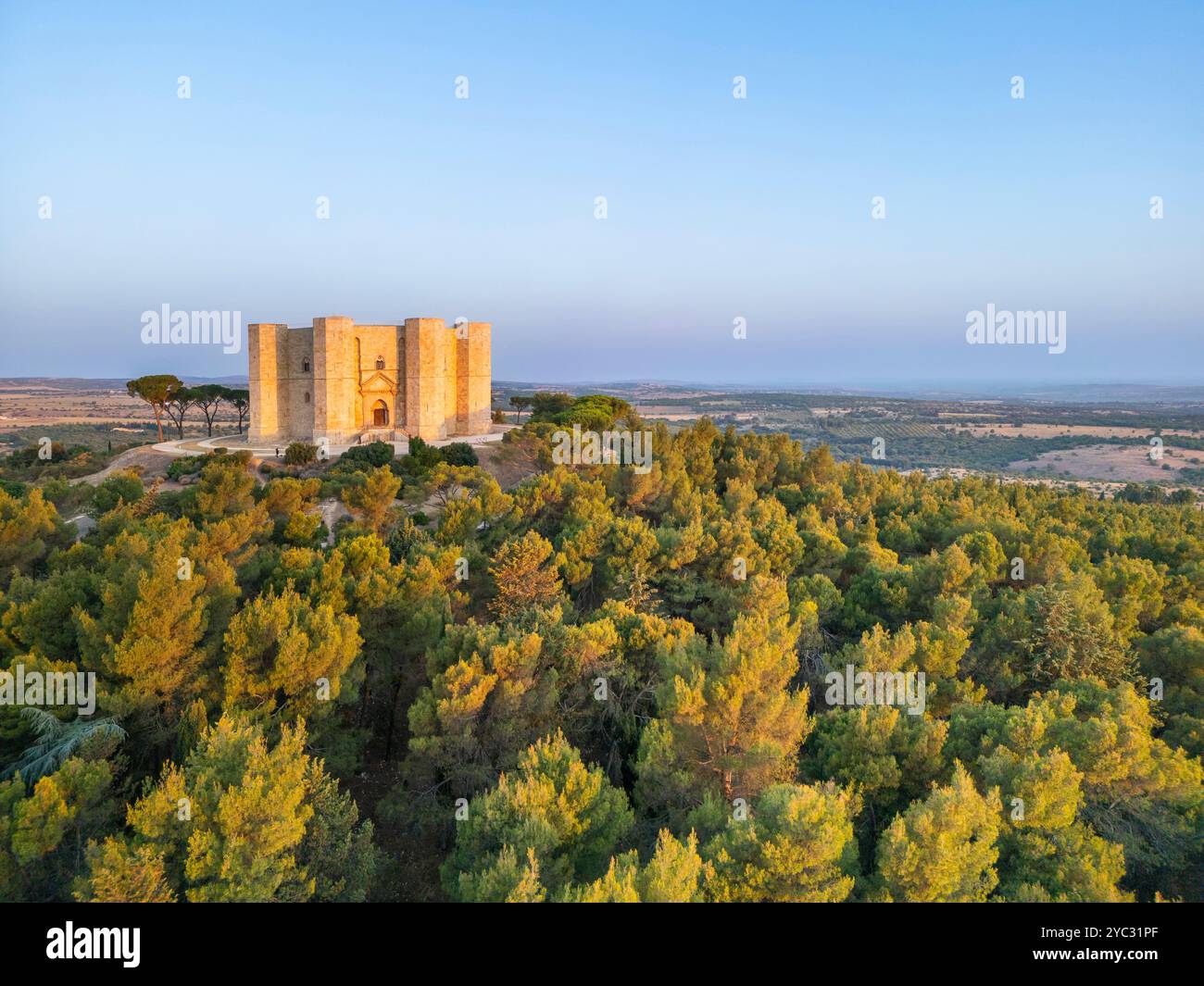 Fortezza di Federico II di Svevia, Castel del Monte, Andria, Murge occidentali, Barletta, Puliglia, Italia Foto Stock