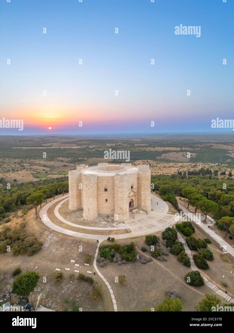 Fortezza di Federico II di Svevia, Castel del Monte, Andria, Murge occidentali, Barletta, Puliglia, Italia Foto Stock