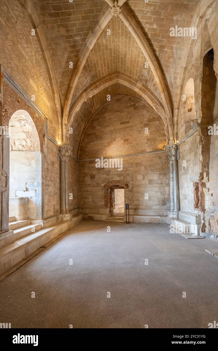 Fortezza di Federico II di Svevia, Castel del Monte, Andria, Murge occidentali, Barletta, Puliglia, Italia Foto Stock