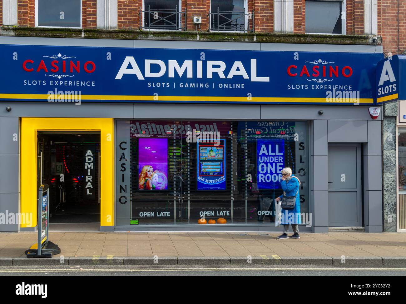 Admiral Casino Slots Gaming Experience Store, Upper Brook Street, Ipswich, Suffolk, Inghilterra, REGNO UNITO Foto Stock