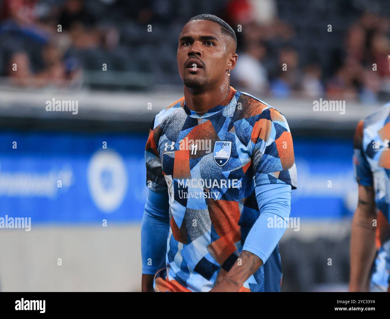 Sydney, Australia. 19 ottobre 2024. Douglas Costa #11 del Sydney FC visto durante la partita A-League 24/25 tra il Sydney FC e il Western Sydney Wanderers FC. Il Western Sydney Wanderers FC cadde 2-1 contro il Sydney FC. Credito: SOPA Images Limited/Alamy Live News Foto Stock