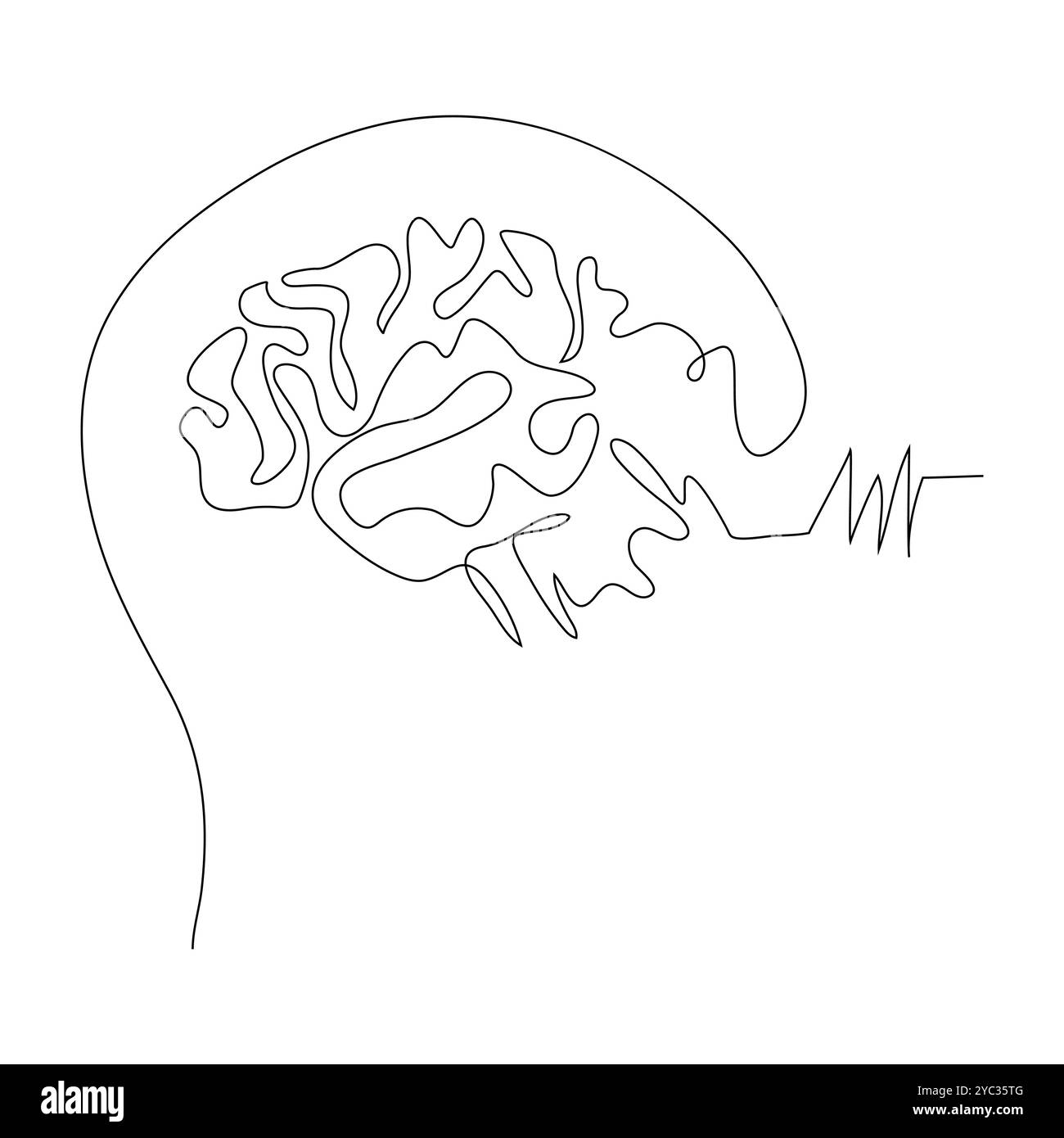 World stroke Day Line ART per festeggiamenti World stroke Day nastro con illustrazione line art. Illustrazione Vettoriale