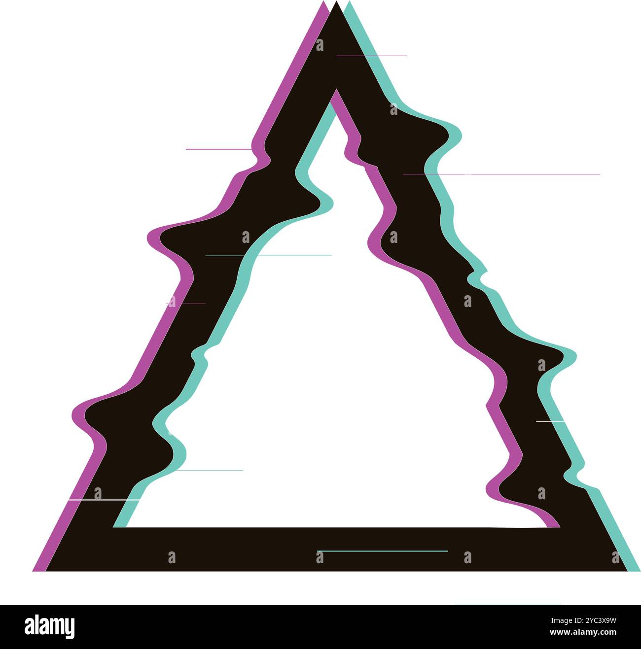 L'aumento della distorsione: Illustrazioni triangolari nella grafica moderna Illustrazione Vettoriale