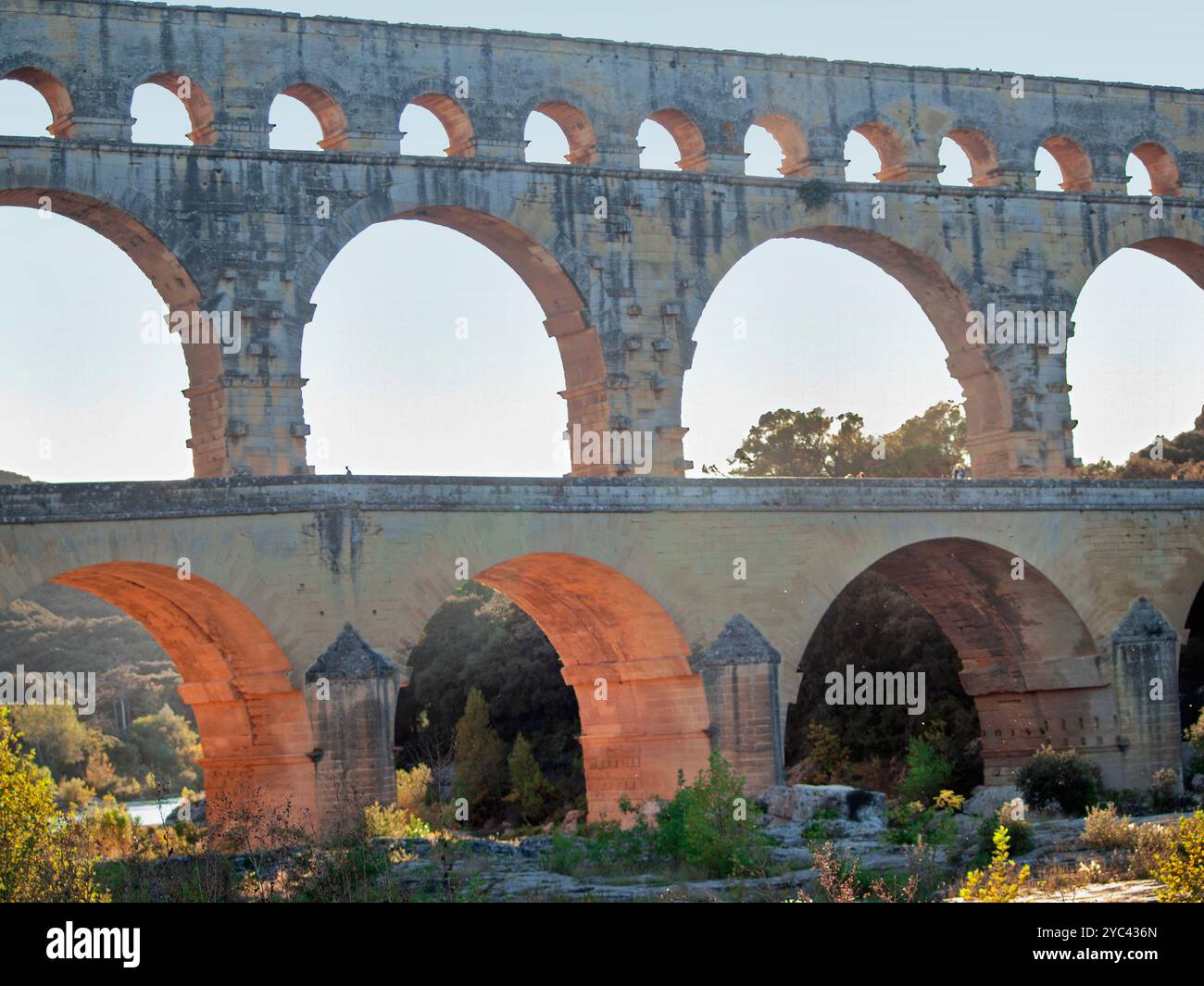 Il Pont du Gard nel sud della Francia Foto Stock