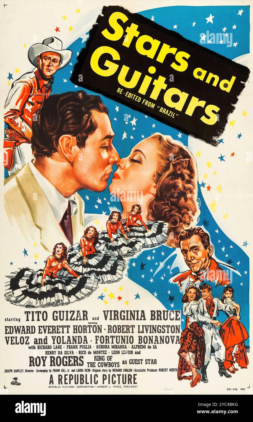 Brazil (noto anche come Stars and Guitars) è un film del 1944 con Tito Guizar, Virginia Bruce e il re dei Cowboys, Roy Rogers Foto Stock