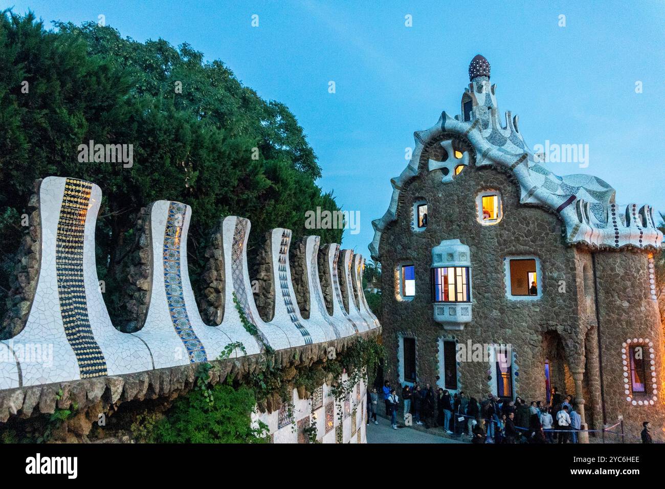 Park Güell, Barcellona - Spagna Foto Stock
