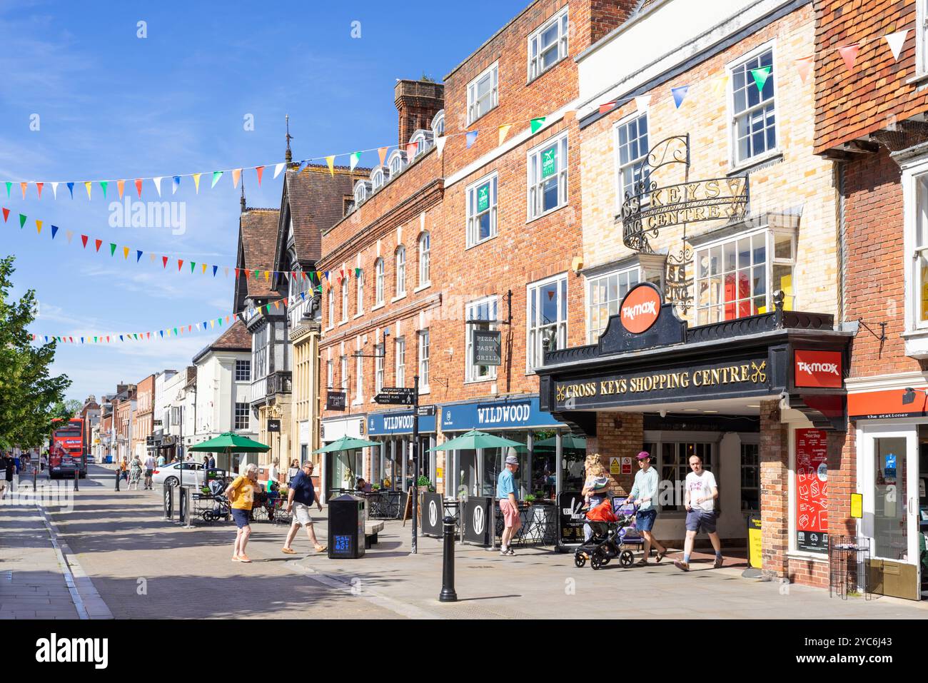 Centro città di Salisbury centro commerciale Cross Keys in Queen Street a Salisbury Regno Unito Salisbury Wiltshire Inghilterra Regno Unito GB Europa Foto Stock