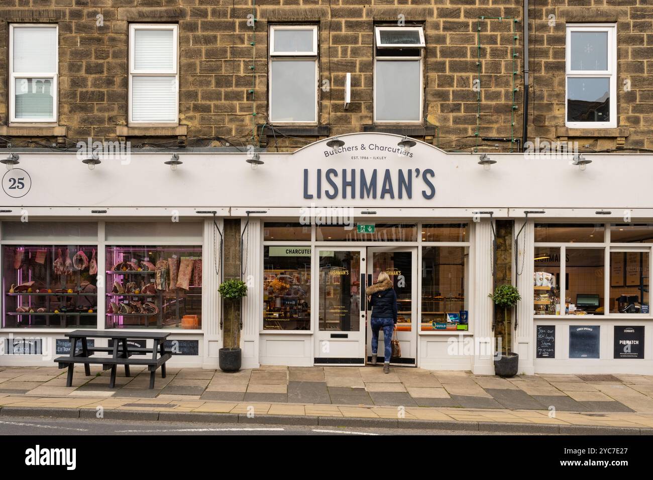 Lishman's of Ilkley - macelleria indipendente - Ilkley, West Yorkshire, Inghilterra, Regno Unito Foto Stock
