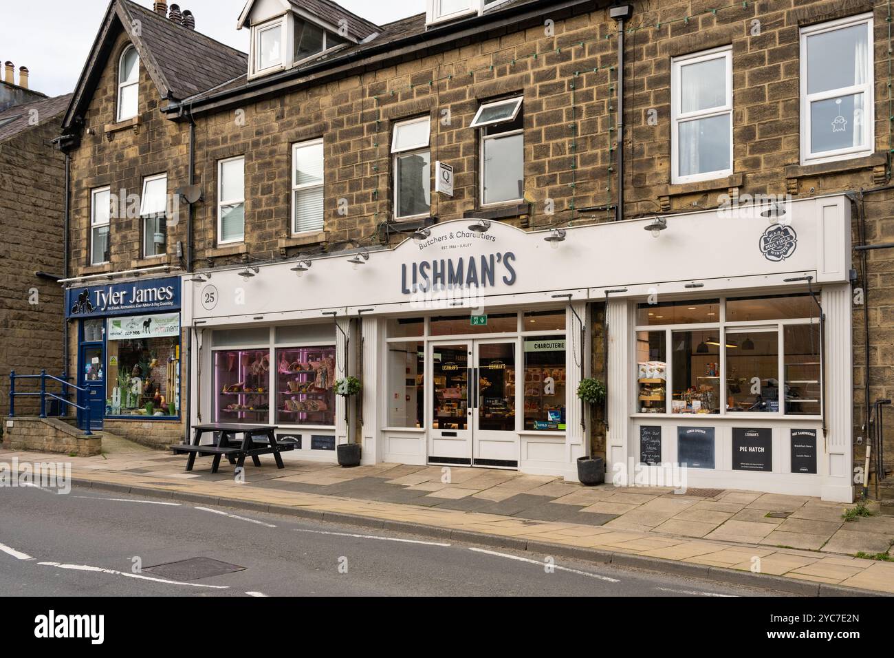 Lishman's of Ilkley - macelleria indipendente - Ilkley, West Yorkshire, Inghilterra, Regno Unito Foto Stock