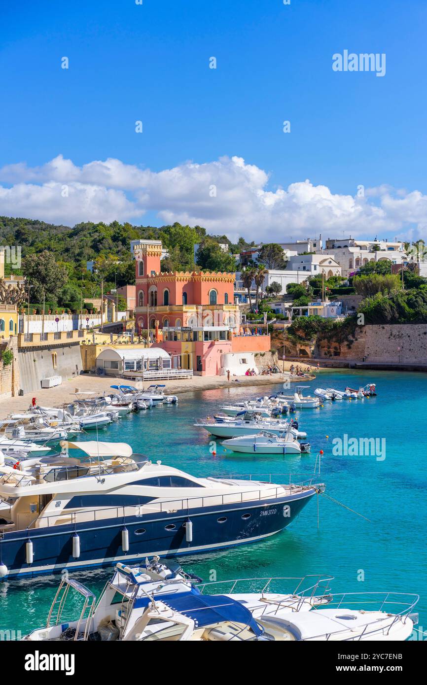 Porto di Tricase, Tricase, Lecce, Salento, Puglia, Italia Foto Stock