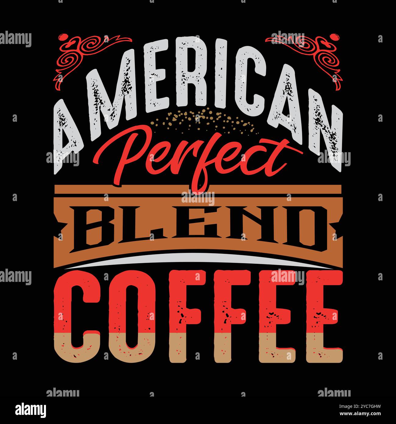 T-shirt Coffee Design minimalista alla moda e illustrazione grafica a tema del caffè tipografico Vector Illustrazione Vettoriale