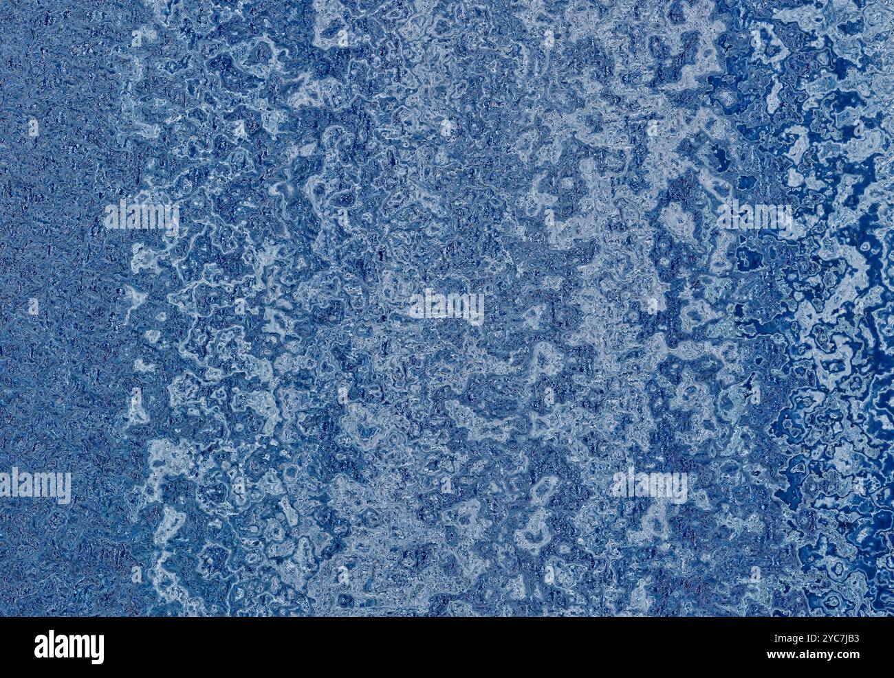 Sezione trasversale in pietra di agata blu sfondo minerale struttura d'acqua a chiazze disegno manipolazione fotografica. Foto Stock