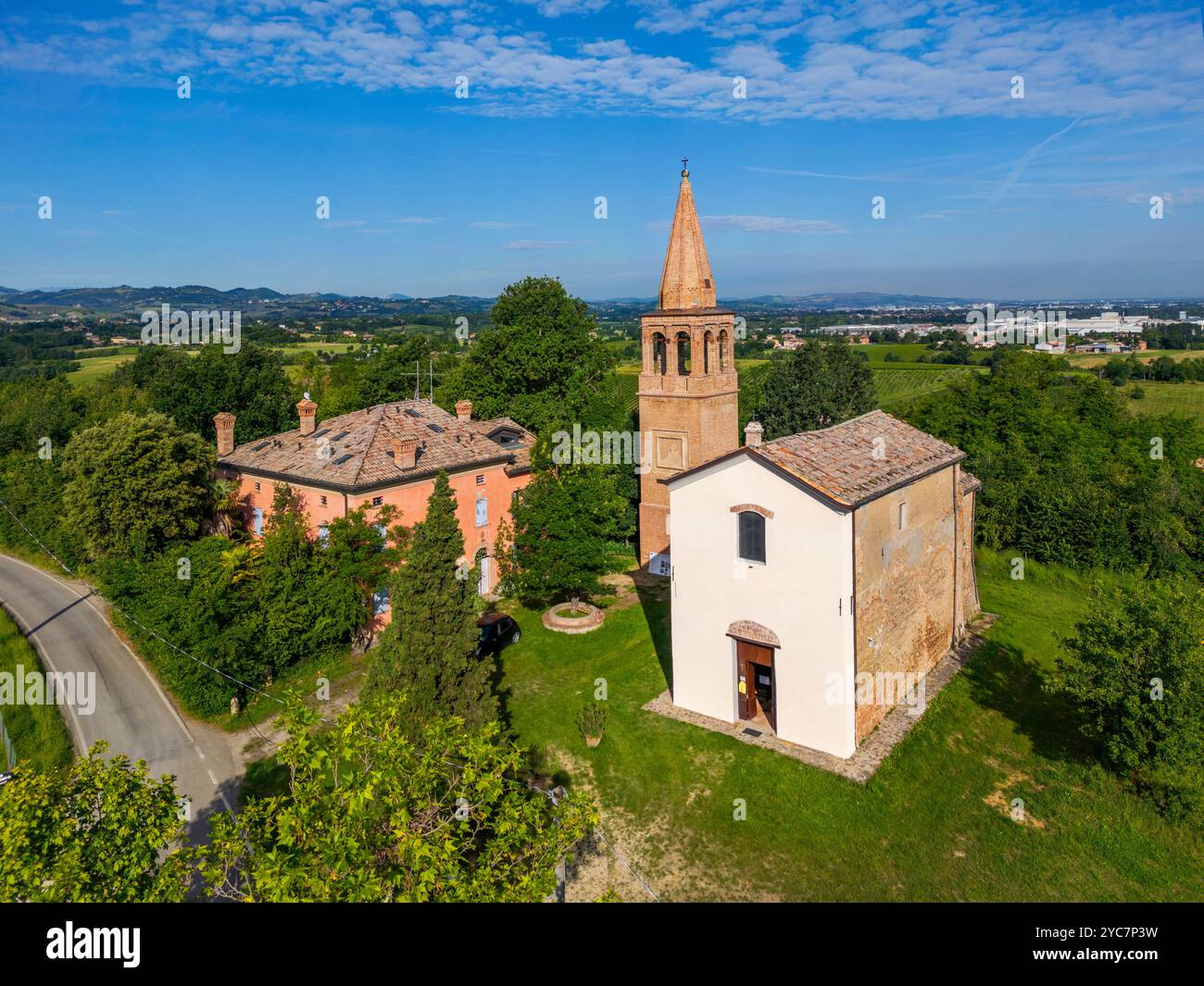 Villaggio di Solignano Vecchio, Castelvetro di Modena, Modena, Emilia-Romagna, Italia Foto Stock