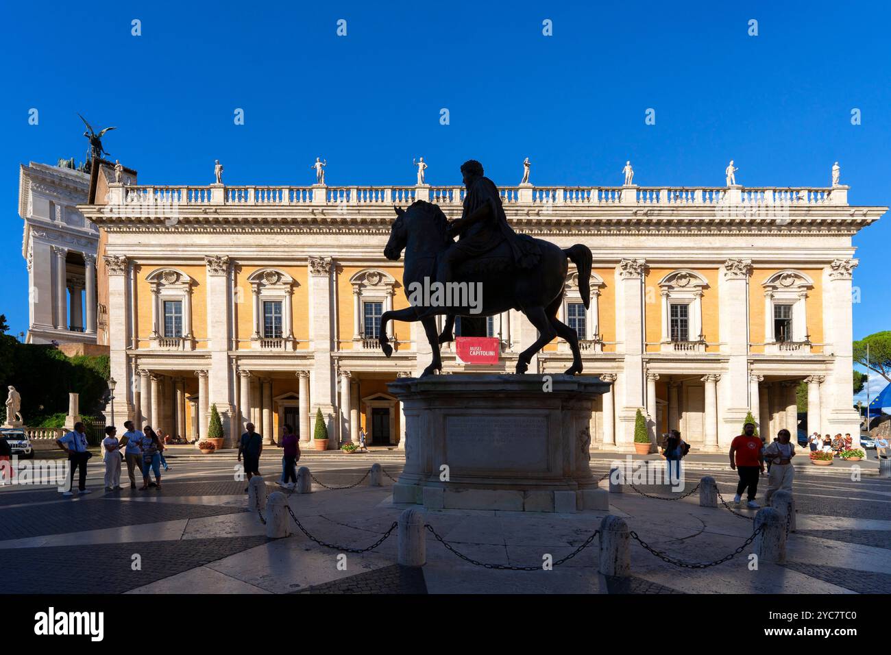 Piazza Campidoglio, Roma, Lazio, Italia Foto Stock