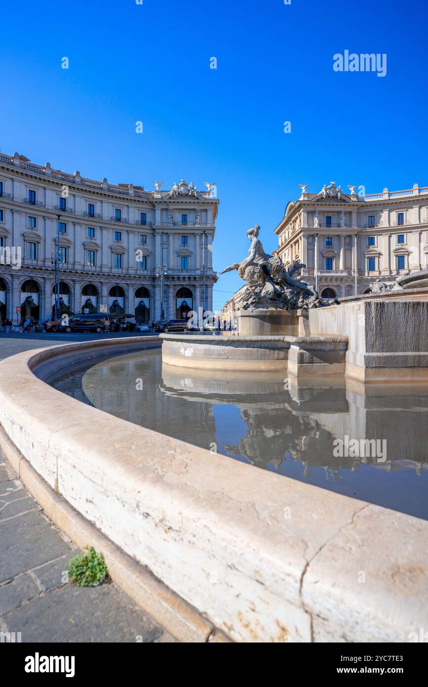 Piazza della Repubblica, Roma, Lazio, Italia Foto Stock