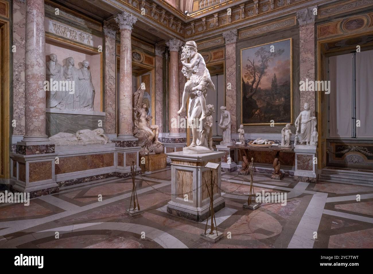 Gian Lorenzo Bernini, Enea, Anchise e Ascanius, 1618-1619, museo di Villa Borghese, Roma, Lazio, Italia Foto Stock