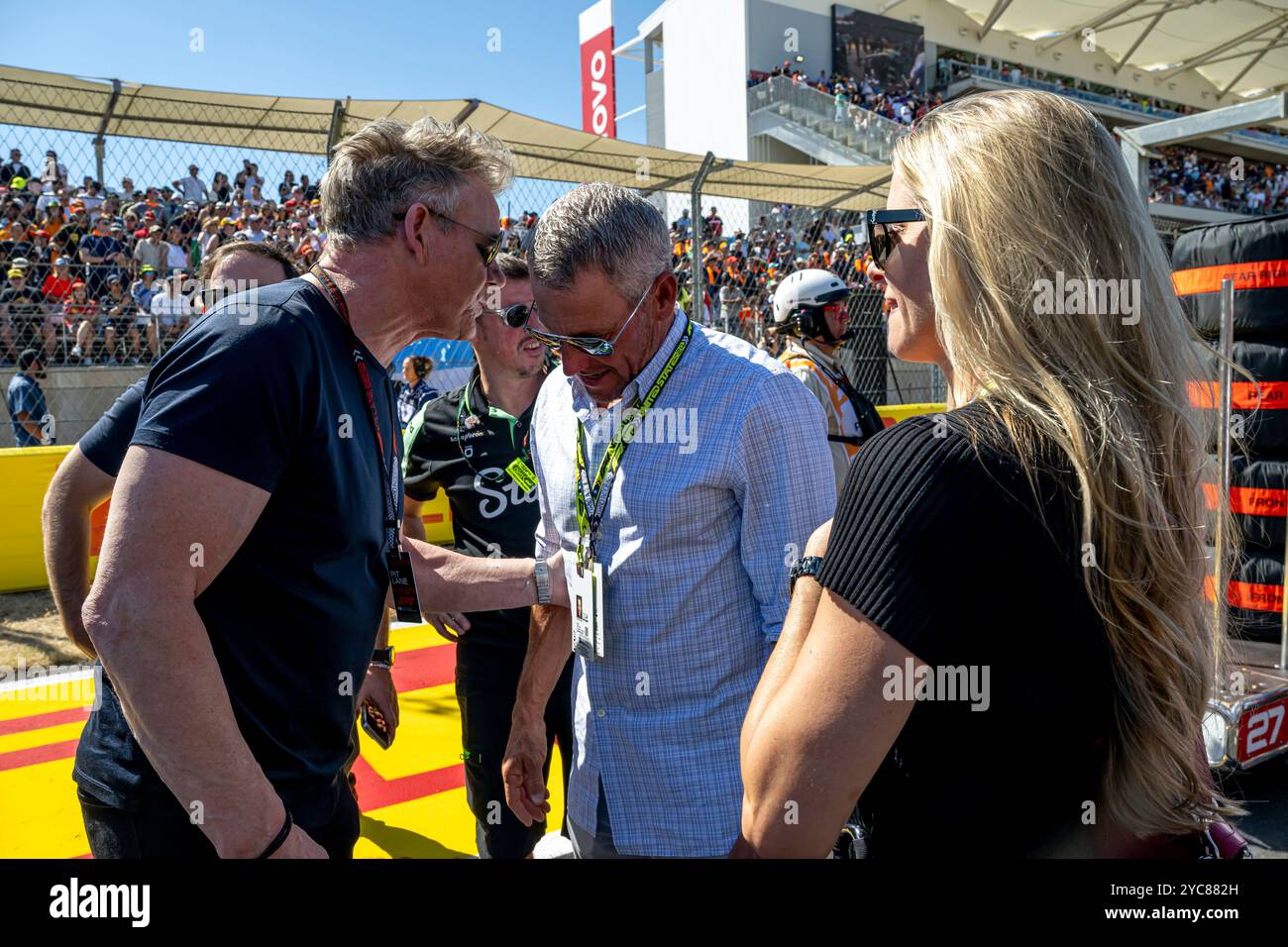 Austin, Texas, Stati Uniti, 20 ottobre 2024, Lance Armstrong, ex ciclista americano che partecipa al Gran Premio degli Stati Uniti 2024, che si svolge ad Austin, Texas, Stati Uniti. Crediti: Michael Potts/Alamy Live News Foto Stock