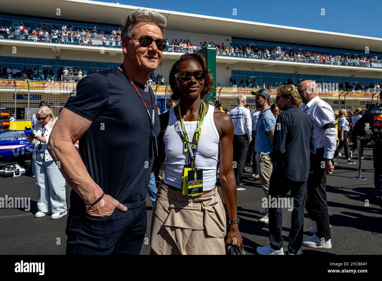 Austin, Texas, Stati Uniti, 20 ottobre 2024, Dina Asher-Smith, campione olimpico che partecipa alla giornata del Gran Premio degli Stati Uniti 2024, che si svolge ad Austin, Texas, Stati Uniti. Crediti: Michael Potts/Alamy Live News Foto Stock