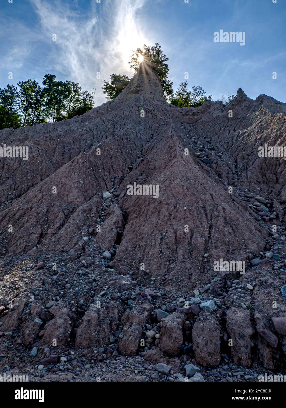 Drumlin a Chimney Bluffs, New York Foto Stock