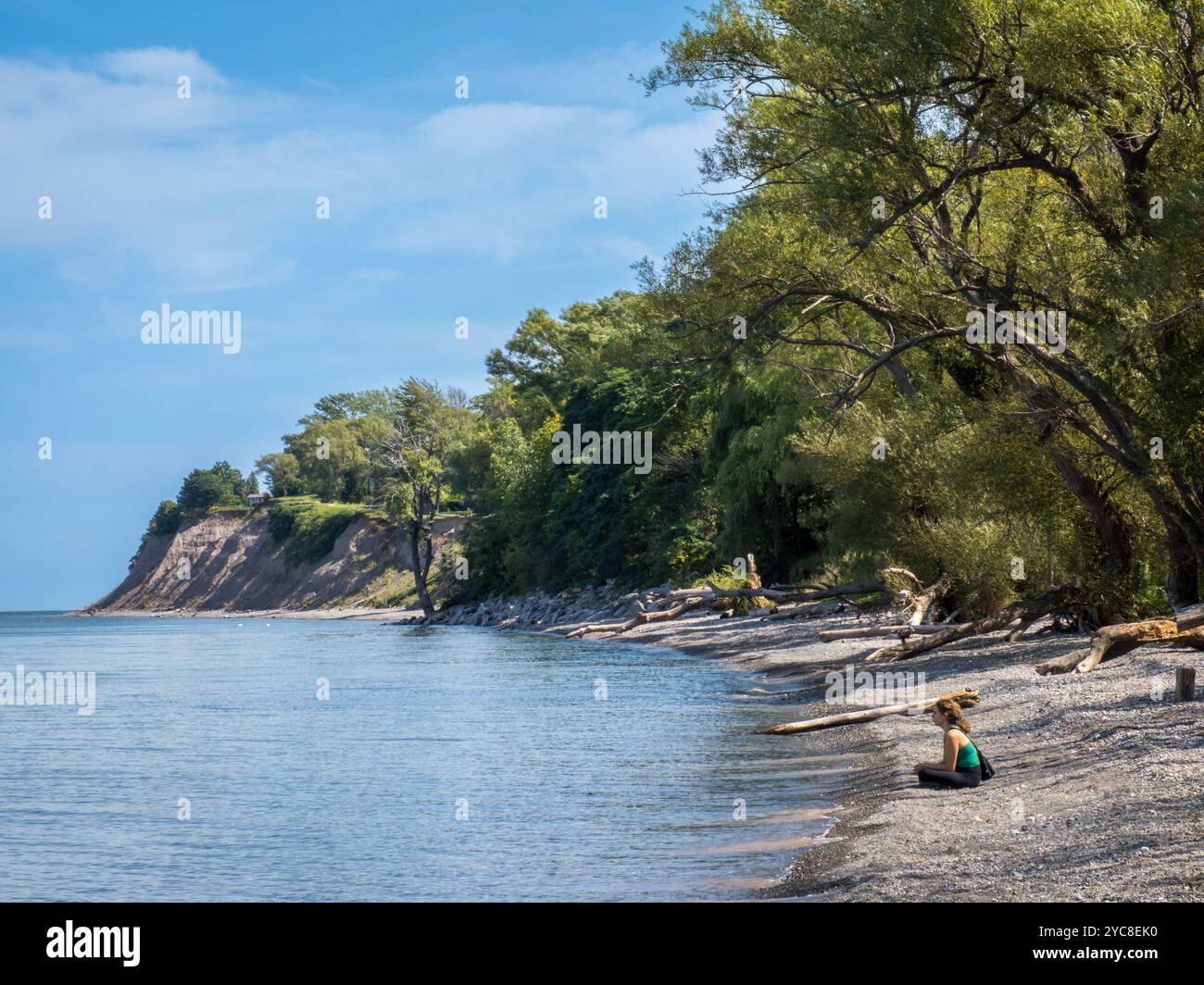 La spiaggia di Chimney Bluffs, New York Foto Stock