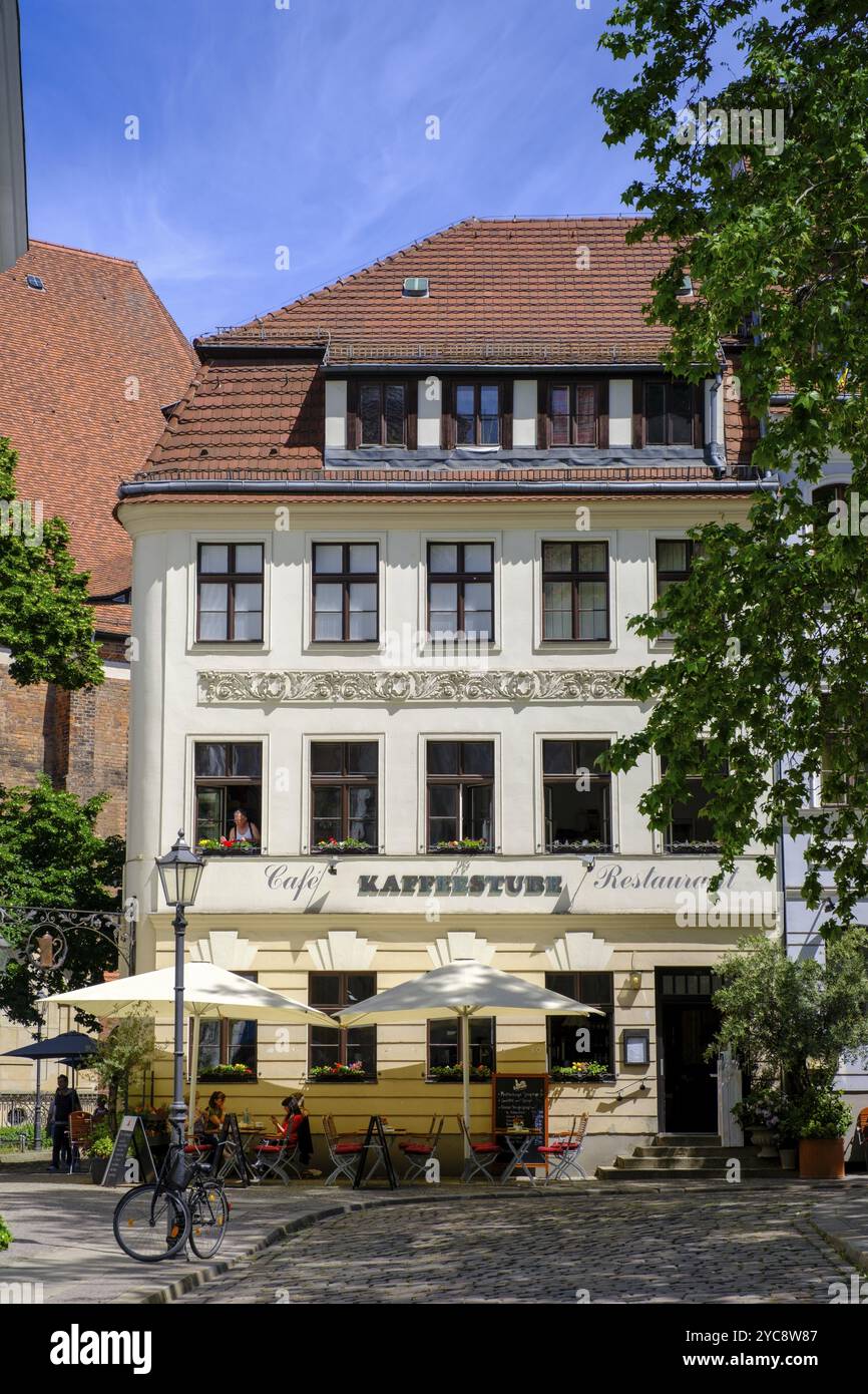 Bar nel quartiere Nikolaiviertel, Nikolaiviertel, Berlino, Germania, Europa Foto Stock