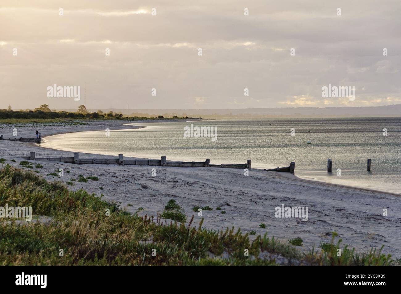 Passeggiata serale sulla spiaggia, Busselton, Washington, Australia, Oceania Foto Stock