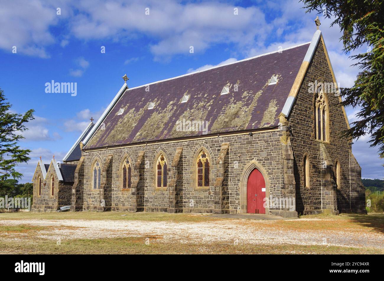 Dopo 144 anni di servizio, la Chiesa di San Giuseppe ha tenuto la sua ultima messa domenica, 11 marzo 2018, Blampied, Victoria, Australia, Oceania Foto Stock