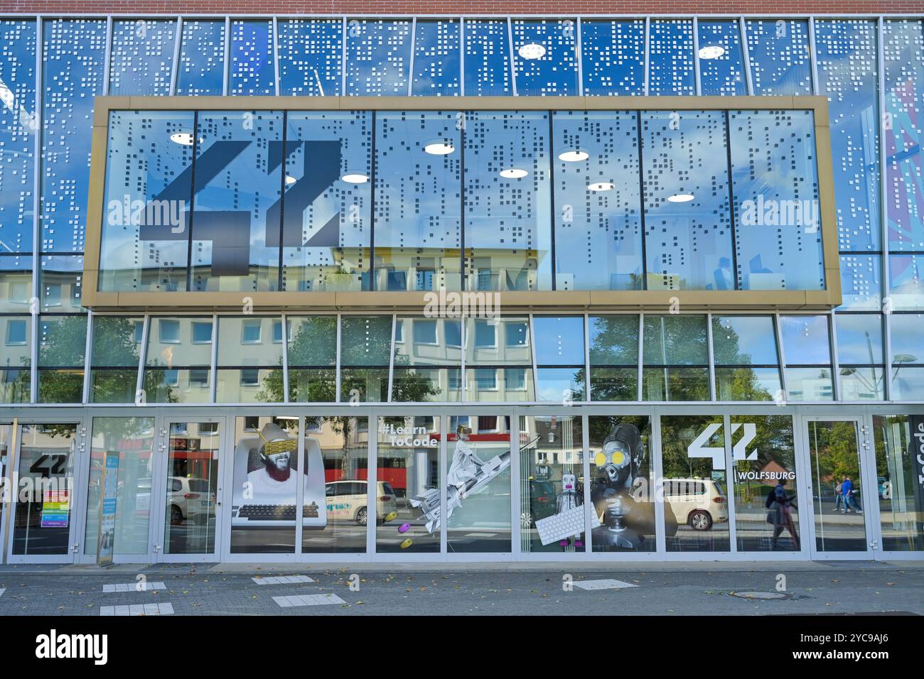 42wolfsburg Programming School, Campus for software Engineering, Porschestraße, Wolfsburg, bassa Sassonia, Germania, 42wolfsburg Programmierschule, Campu Foto Stock