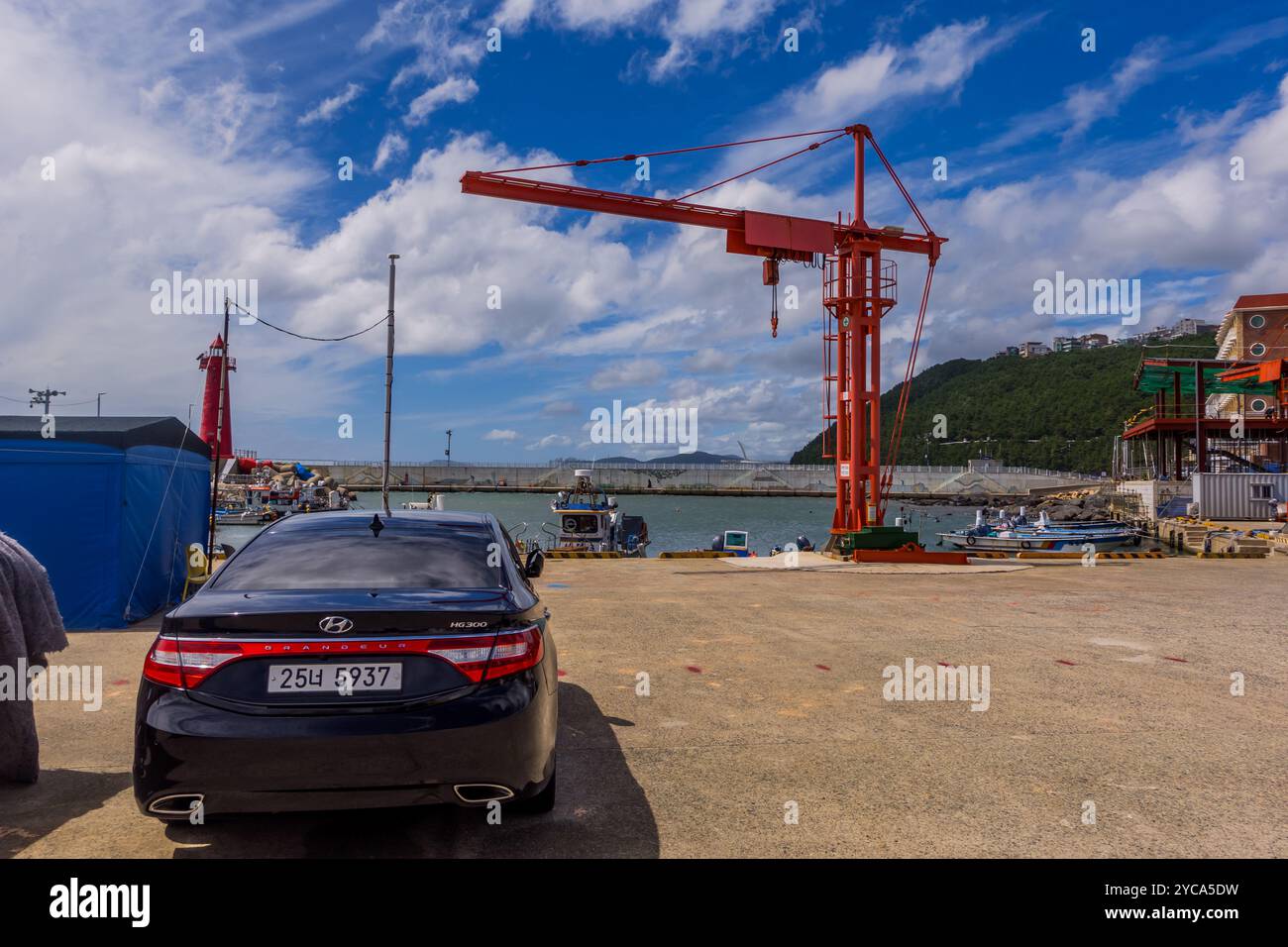 Il villaggio di pescatori di Cheonsapo a Busan, Corea del Sud Foto Stock