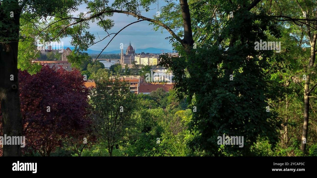 Un viaggio a Budapest in Ungheria, una bellissima città piena di meravigliosi monumenti, la migliore foto. Foto Stock