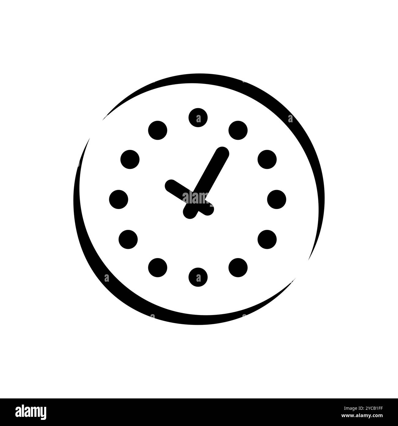 Icona dell'orologio o logo simbolo isolato simbolo vettoriale Illustrazione Vettoriale