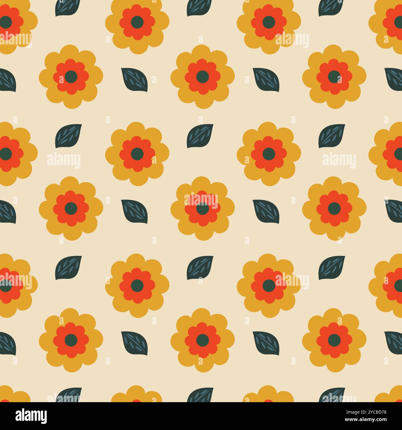 Motivo vettoriale senza cuciture floreale per la progettazione di tessuti, tessuti e carta da parati. Illustrazione Vettoriale