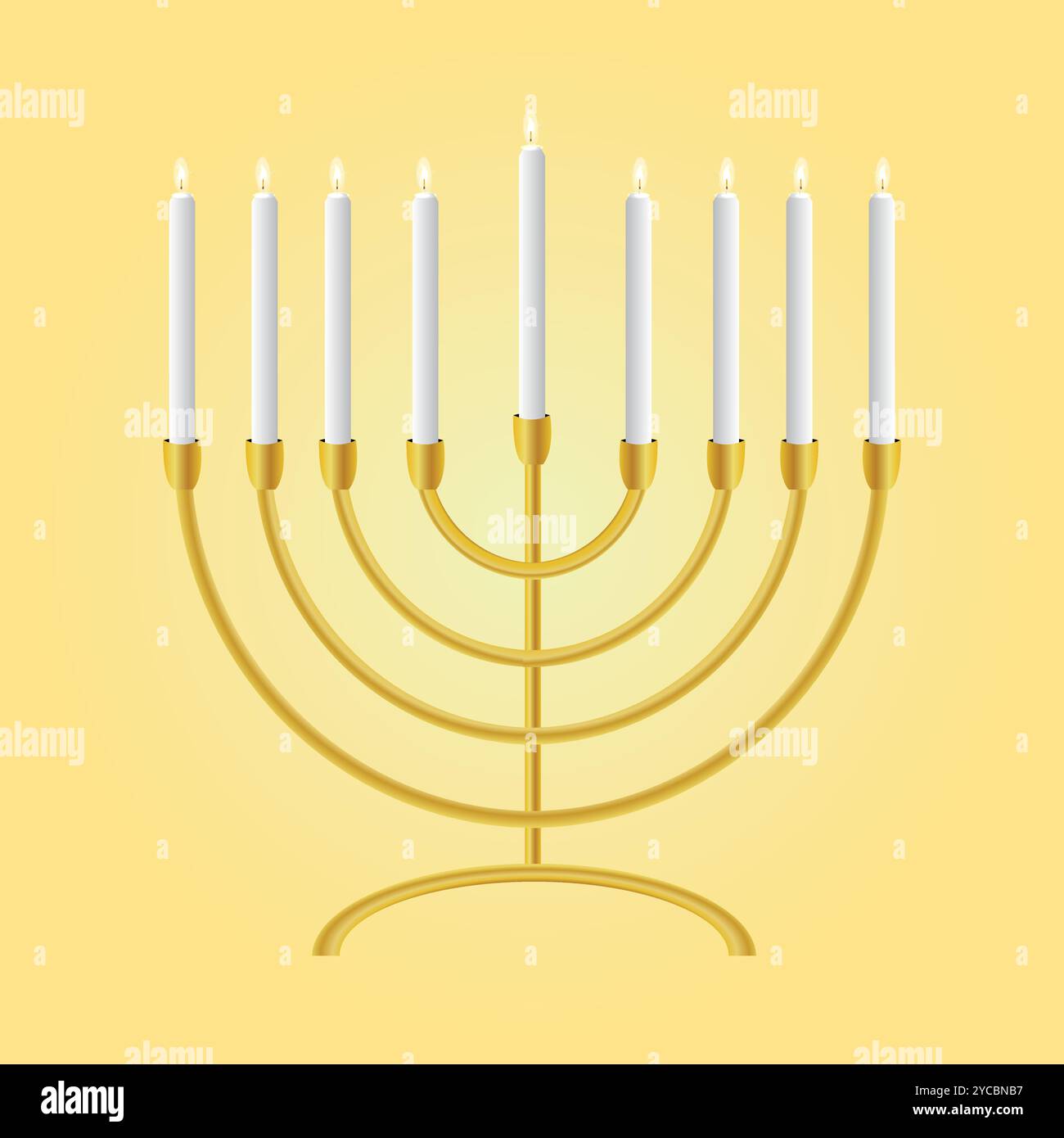 vettore hanukkah menorah. religione ebraica simbolo tradizionale della festa hanuka. Celebrazione hanukah, portacandele semplice icona vettoriale. tavolo candle hol Illustrazione Vettoriale