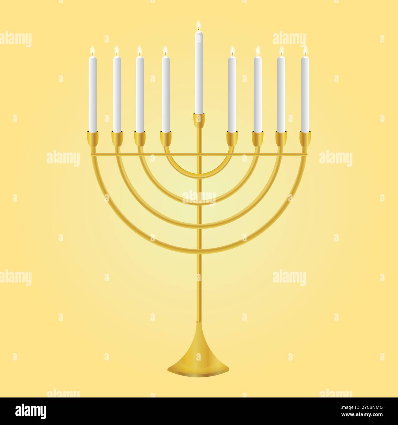 vettore hanukkah menorah. religione ebraica simbolo tradizionale della festa hanuka. Celebrazione hanukah, portacandele semplice icona vettoriale. tavolo candle hol Illustrazione Vettoriale