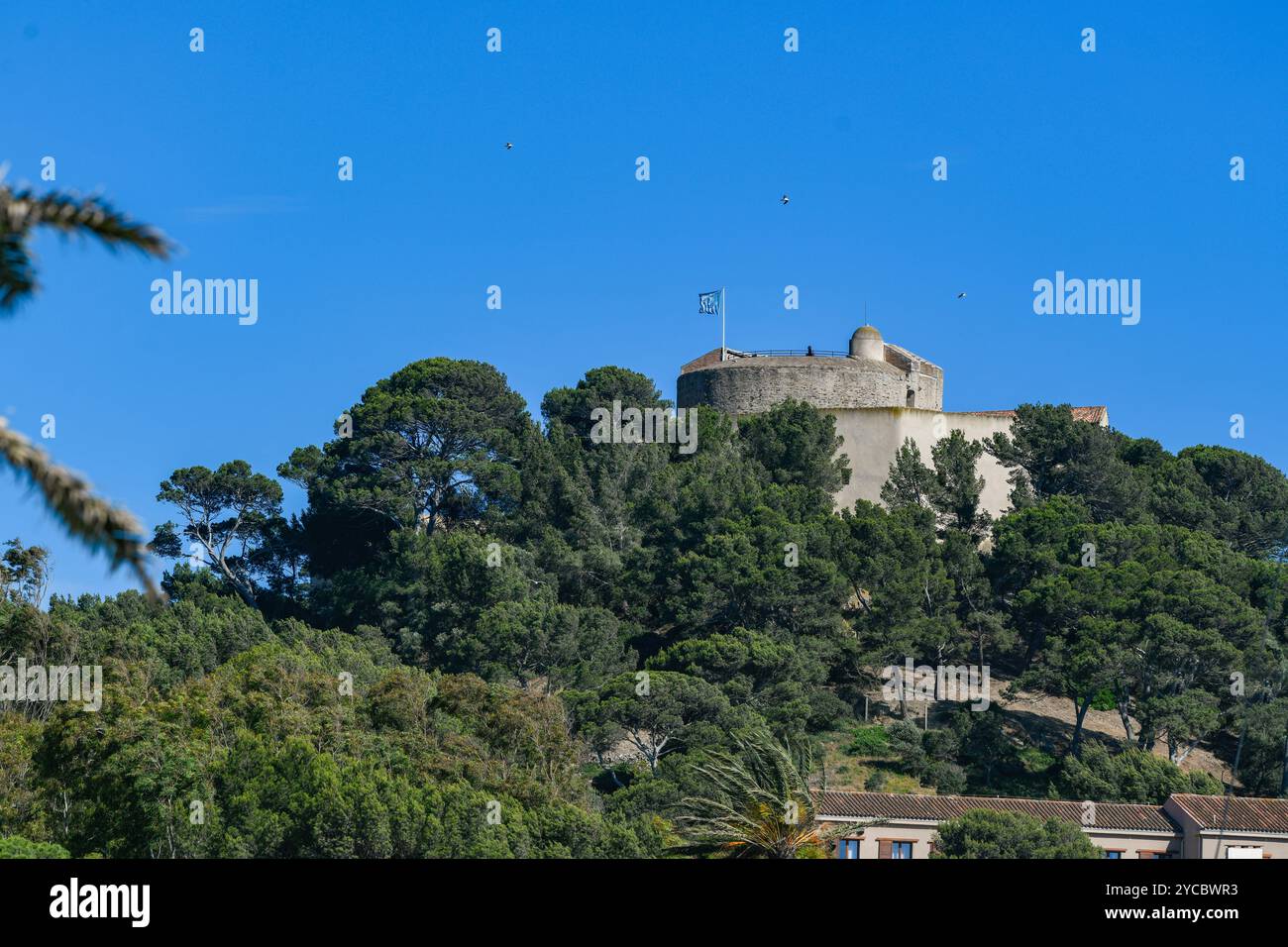 Fort Sainte Agathe sull'isola di Porquerolles, nel Var, Provenza, Francia Foto Stock