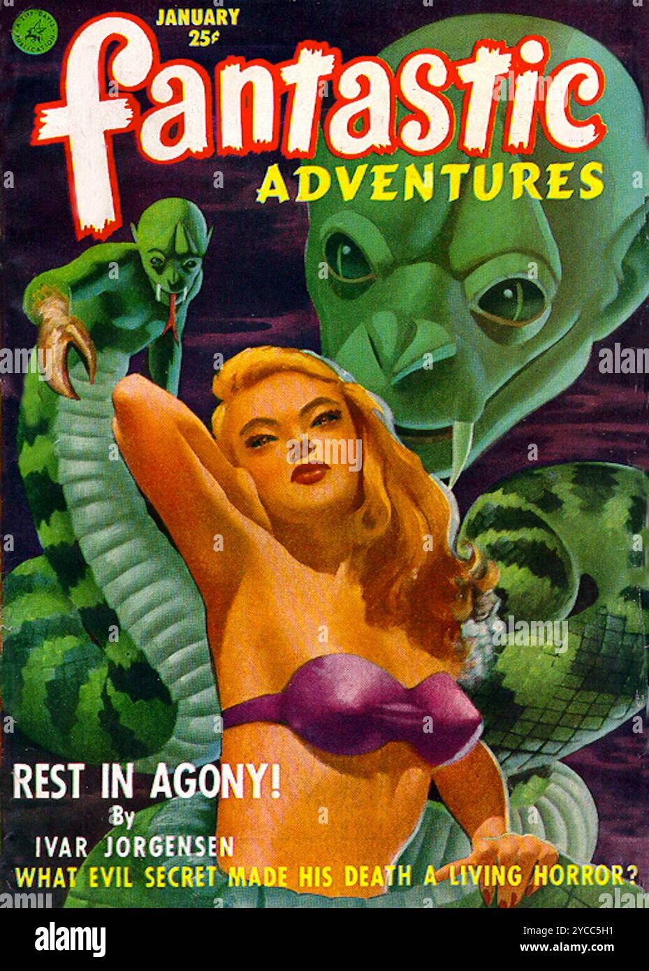 Fantastic Adventures Vol 14 # 1 gennaio 1952. Foto Stock