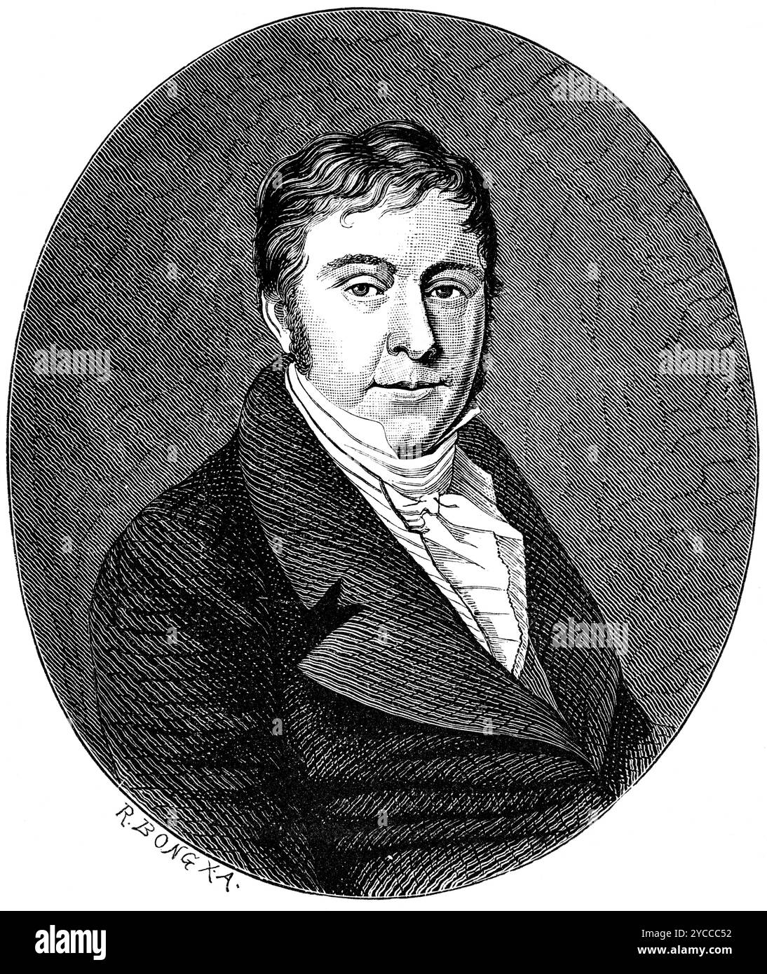 Johann Nepomuk Hummel (Pressburg 1778 - 1837 Weimar), compositore austriaco e pianista dell'epoca romantica, illustrazione storica 1892 Foto Stock