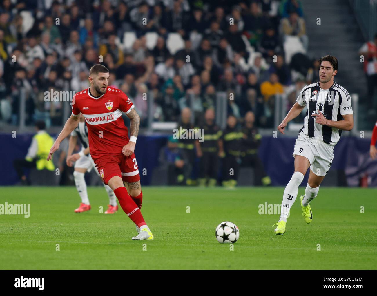 Torino, 22 ottobre 2024, UEFA Champions League, Juventus FC vs VFB Stutgard Foto Stock