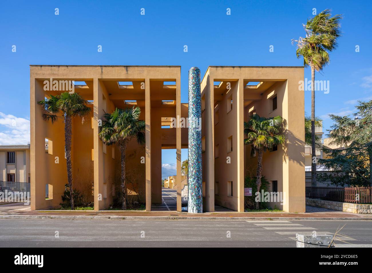 SISTEMA DEI QUADRATI , 1990, LAURA THERMES , FRANCO PURINI, GIBELLINA NUOVA, Trapani, Sicilia, Italia Foto Stock