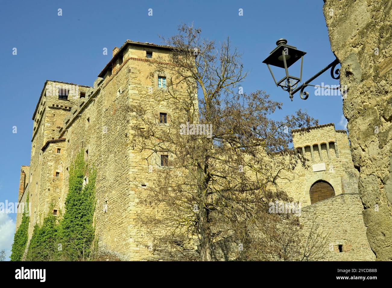 Il castello medievale di Montecuccolo, circuito dei castelli emiliani, provincia di Modena, emilia romagna, italia Foto Stock