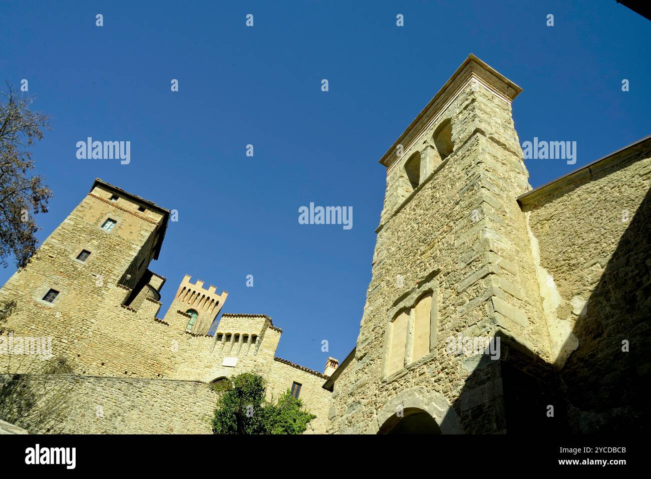Il castello medievale di Montecuccolo, circuito dei castelli emiliani, provincia di Modena, emilia romagna, italia Foto Stock