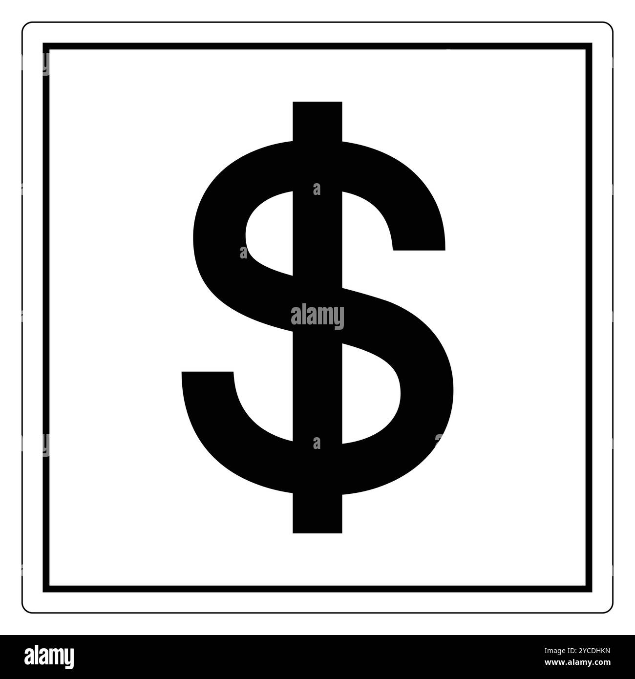 Un simbolo del dollaro in grassetto adatto per temi finanziari, uso aziendale e grafica economica. Perfetto per illustrare valuta, pagamenti e denaro Illustrazione Vettoriale