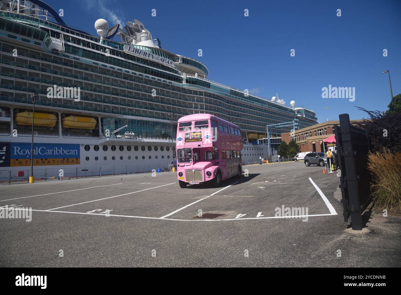 Autobus charter a due piani, Saint John, New Brunswick, Canada, Foto Stock