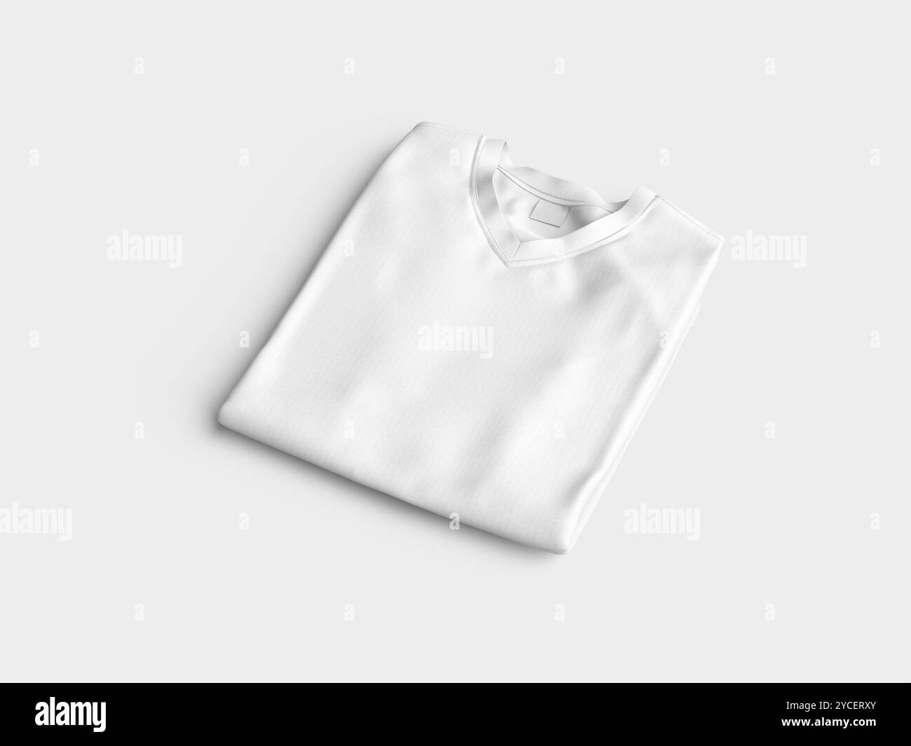 Realistica maglietta ripiegata in 3D Mockup isolata Foto Stock