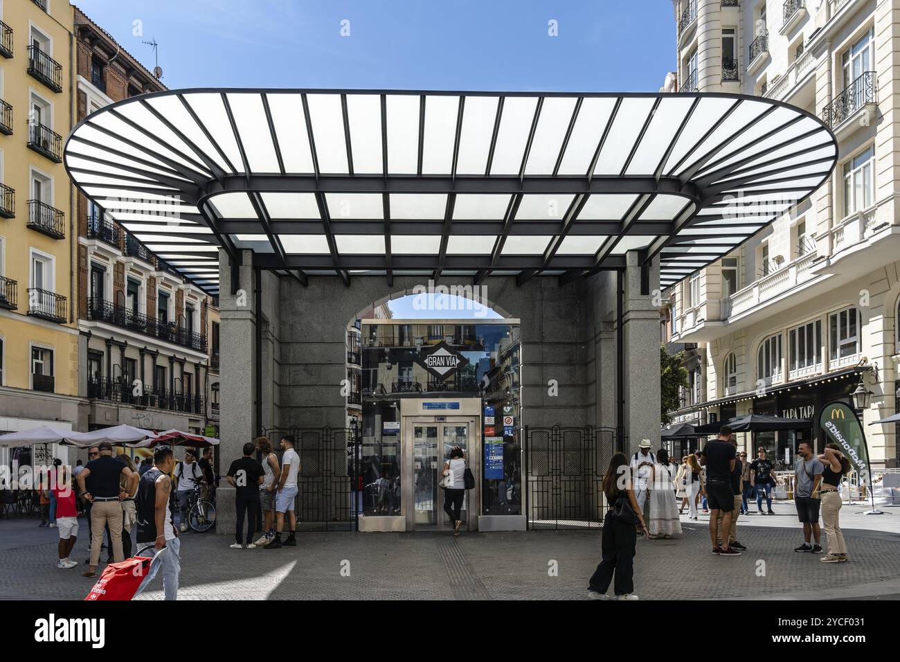 Madrid, Spagna, 17 settembre 2022: Stazione della metropolitana Gran via, Europa Foto Stock