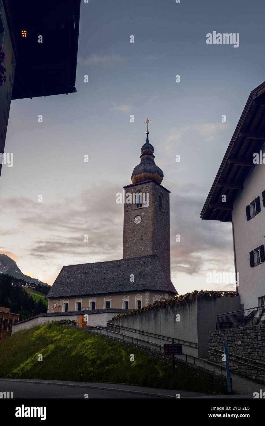 Chiesa di Lech am Arlberg, Austria, Foto Stock